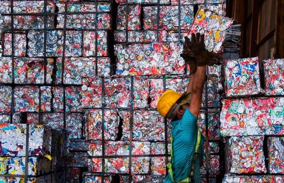 Recycling Man Working